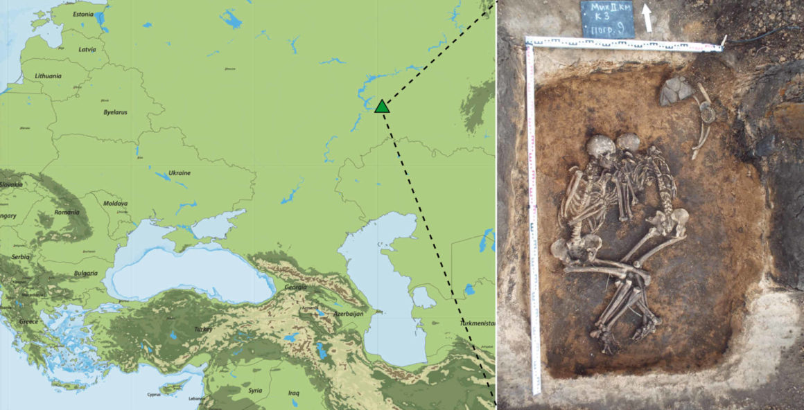 Zwei Opfer der Beulenpest gestorben vor 3800 Jahren im Bronzezeitalter - Fundort im Sueden Russlands